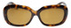 Front View of Reptile Woma Women Oval Polarized Sunglasses Burl Wood Tortoise/Amber Brown 55mm
