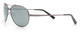 Profile View of Reptile Madagascar Unisex Avaitor Full Rim Designer Polarized Sunglass Grey 59mm