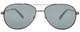 Front View of Reptile Madagascar Unisex Avaitor Full Rim Designer Polarized Sunglass Grey 59mm