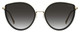 Front View of Levi's Timeless LV5011S Women's Cat Eye Sunglasses Black Gold/Grey Gradient 56mm