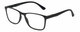 Profile View of Geoffrey Beene GBR001 Designer Progressive Lens Blue Light Blocking Eyeglasses in Gloss Black Mens Panthos Full Rim Acetate 53 mm