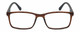 Front View of Geoffrey Beene GBR002 Designer Reading Eye Glasses with Custom Cut Powered Lenses in Matte Tortoise Havana Brown Gold Navy Blue Mens Rectangular Full Rim Acetate 53 mm