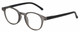 Profile View of Geoffrey Beene GBR004 Mens Oval Designer Reading Glasses Crystal Grey Black 46mm