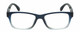 Front View of Geoffrey Beene GBR011 Designer Reading Eye Glasses with Custom Cut Powered Lenses in Gloss Blue Crystal Fade Black Mens Rectangular Full Rim Acetate 52 mm