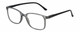 Profile View of Geoffrey Beene GBR012 Designer Progressive Lens Blue Light Blocking Eyeglasses in Gloss Crystal Grey Black Mens Oval Full Rim Acetate 53 mm