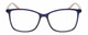 Front View of Lulu Guinness LR82 Designer Reading Eye Glasses with Custom Cut Powered Lenses in Purple Pink Crystal Ladies Square Full Rim Acetate 54 mm
