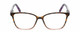 Front View of Lulu Guinness LR83 Cat Eye Reading Glasses in Tortoise Havana Pink Crystal 53 mm