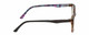 Side View of Lulu Guinness LR83 Designer Blue Light Blocking Eyeglasses in Tortoise Havana Blush Pink Crystal Fade Floral Ladies Cat Eye Full Rim Acetate 53 mm