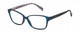 Profile View of Lulu Guinness LR76 Womens Designer Reading Glasses Navy Blue Crystal Floral 53mm