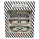 Profile View of Lulu Guinness 3 PACK Gift Women's Reading Glasses Black,Blue Pink,Tortoise +1.50