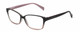 Profile View of Lulu Guinness LR80 Women Cateye Designer Reading Glasses Black Pink Crystal 53mm