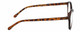 Side View of Elle Women's Panthos Designer Reading Glasses in Tortoise Havana Brown Spot 49mm