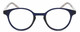 Front View of Elle Women's Designer Reading Glasses in Crystal Navy Blue Modern Art Pink 49 mm