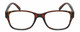Front View of Elle EL15558R Designer Reading Eye Glasses with Custom Cut Powered Lenses in Gloss Tortoise Havana Brown Spot Ladies Oval Full Rim Acetate 51 mm