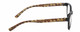 Side View of Elle EL15579R Designer Progressive Lens Blue Light Blocking Eyeglasses in Gloss Black Logo Letter Yellow Ladies Oval Full Rim Acetate 51 mm