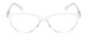 Front View of Elle EL15579R Women's Oval Designer Reading Glasses in Crystal Clear White 51 mm