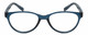 Front View of Elle EL15579R Designer Reading Eye Glasses with Custom Cut Powered Lenses in Crystal Blue Logo Letter Black White Ladies Oval Full Rim Acetate 51 mm