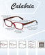 Dimensions View of Elle Womens Designer Reading Glasses Red Crystal Tortoise Havana Brown Spot 52mm