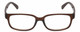 Front View of Elle EL15581R Designer Reading Eye Glasses with Custom Cut Powered Lenses in Crystal Brown White Diamond Ladies Rectangular Full Rim Acetate 52 mm