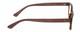 Side View of Elle EL15581R Designer Progressive Lens Blue Light Blocking Eyeglasses in Crystal Brown White Diamond Ladies Rectangular Full Rim Acetate 52 mm