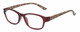 Profile View of Isaac Mizrahi IM31276R Designer Progressive Lens Blue Light Blocking Eyeglasses in Crystal Berry Red Floral White Pink Yellow Ladies Oval Full Rim Acetate 51 mm