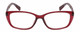 Front View of Isaac Mizrahi Womens Cat Eye Reading Glasses Crystal Red Floral Purple Pink 51mm