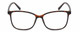 Front View of Isaac Mizrahi IM31322R Designer Reading Eye Glasses with Custom Cut Powered Lenses in Crystal Tortoise Havana Brown Gold Ladies Square Full Rim Acetate 54 mm