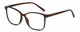Profile View of Isaac Mizrahi IM31322R Designer Progressive Lens Blue Light Blocking Eyeglasses in Crystal Tortoise Havana Brown Gold Ladies Square Full Rim Acetate 54 mm