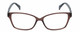 Front View of Isaac Mizrahi IM31324R Designer Reading Eye Glasses with Custom Cut Powered Lenses in Rose Pink Crystal Floral Blue Ladies Cat Eye Full Rim Acetate 52 mm