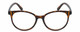 Front View of Isaac Mizrahi Women's Reading Glasses in Crystal Tortoise Havana Brown Gold 49mm
