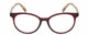 Front View of Isaac Mizrahi IM31325R Designer Reading Eye Glasses with Custom Cut Powered Lenses in Crystal Wine Red Floral Green Yellow Ladies Round Full Rim Acetate 49 mm