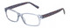 Profile View of Elle Womens Designer Reading Glasses in Crystal Blue Modern Art Pink Purple 55mm