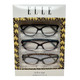 Profile View of Elle 3 PACK Gift Box Women Reading Glasses Black,Plum Purple,Crystal Brown +2.00