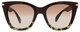 Front View of Rag&Bone 1029 Cateye Sunglasses Burgundy Red Havana Tortoise/Brown Gradient 52mm