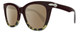 Profile View of Rag&Bone 1029 Designer Polarized Sunglasses with Custom Cut Amber Brown Lenses in Burgundy Red Havana Tortoise Silver Ladies Cat Eye Full Rim Acetate 52 mm