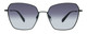 Front View of Rag&Bone 1034 Unisex Hexagonal Designer Sunglasses Black/Dark Grey Gradient 58mm