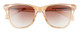 Front View of Rag&Bone 1051 Women's Sunglasses Crystal Peach Orange/Amber Brown Gradient 53 mm