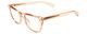 Profile View of Rag&Bone 1051 Designer Reading Eye Glasses with Custom Cut Powered Lenses in Crystal Peach Orange Ladies Panthos Full Rim Acetate 53 mm