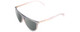 Profile View of Rag&Bone 1056 Designer Polarized Sunglasses with Custom Cut Smoke Grey Lenses in Smoked Crystal Grey Fade Unisex Semi-Circular Full Rim Acetate 57 mm