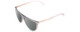 Profile View of Rag&Bone 1056 Designer Polarized Reading Sunglasses with Custom Cut Powered Smoke Grey Lenses in Smoked Crystal Grey Fade Unisex Semi-Circular Full Rim Acetate 57 mm