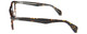 Side View of Rag&Bone 7003 Designer Blue Light Blocking Eyeglasses in Gloss Tortoise Havana Brown Gunmetal Unisex Panthos Full Rim Acetate 51 mm