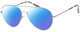 Profile View of Rag&Bone 1036 Designer Polarized Sunglasses with Custom Cut Blue Mirror Lenses in Rose Gold Red Tortoise Havana Unisex Pilot Full Rim Metal 58 mm