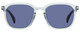 Front View of Rag&Bone 5034 Parker Unisex Square Designer Sunglasses in Crystal/Gray Blue 52mm