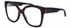 Profile View of GUCCI GG0459S-002 Designer Progressive Lens Blue Light Blocking Eyeglasses in Dark Brown Havana Tortoise Gold Ladies Cateye Full Rim Acetate 54 mm