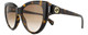 Profile View of GUCCI GG0877S-002 Cat Eye Sunglasses in Havana Tortoise Gold/Brown Gradient 56mm