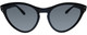 Front View of GUCCI GG0569S-001 Women's Cat Eye Designer Sunglasses Gloss Black/Dark Grey 54mm