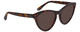 Profile View of GUCCI GG0569S-002 Womens Cat Eye Sunglasses in Tortoise Havana Auburn/Brown 54mm