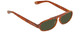 Profile View of GUCCI GG0615S-003 Unisex Designer Sunglasses in Brown Havana Tortoise/Green 53mm