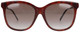 Front View of GUCCI GG0655SA-002 Cat Eye Sunglass Burgundy Havana Gold Brown/Red Gradient 56mm