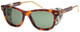Profile View of GUCCI GG0671S-002 Unisex Sunglasses Brown Havana Gold Grey Snakeskin/Green 54 mm